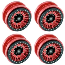 Powerhobby Z1 Axial SCX6 2.9” CNC Aluminum Beadlock Wheels Red 4pcs