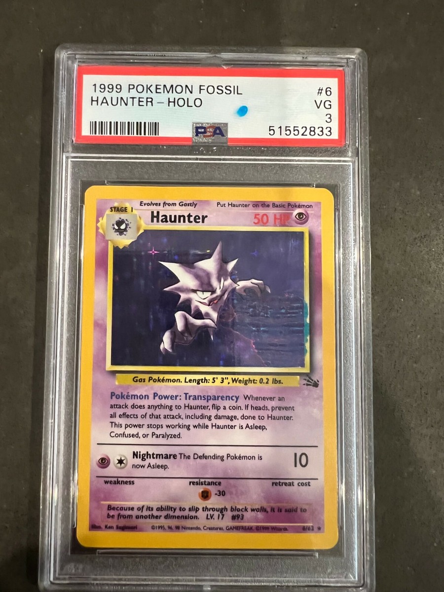 1999 TCG Pokemon Jungle Haunter 6/62 - Rare! Blue Ink Stain