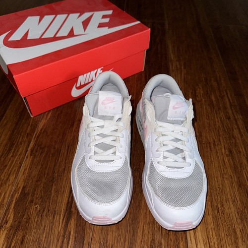 Girls Nike Air Max Excee (GS) size 4Y youth white/pink foam- grey blanc/rose - Picture 2 of 10