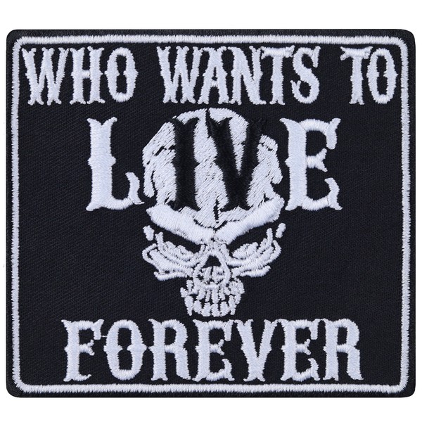 AufnäHer: Live Forever Metal AufbüGler/Patch/Flicken/BüGelbild/Applikation-image