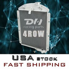 Fits 1941-1946 42 44 Chevy Truck Pickup L6 Chrome Bk Bl 4 Row Aluminum Radiator