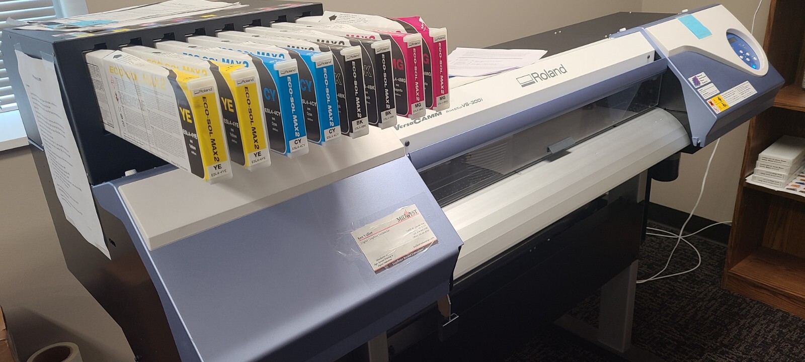 Roland VersaCAMM SP300(V) 30" EcoSolvent Inkjet Printer/Cutter eBay