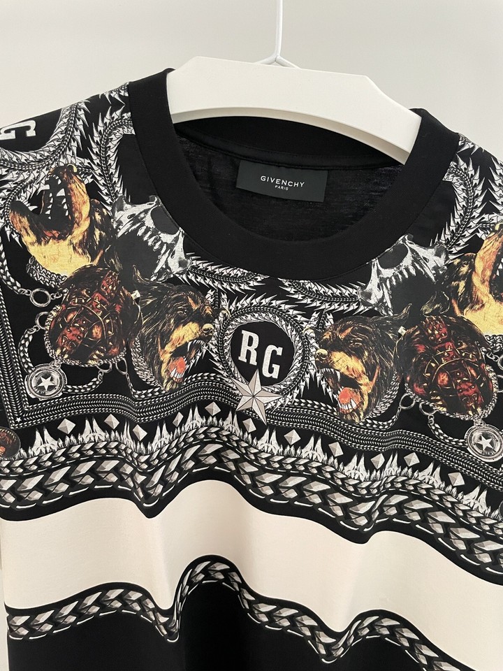 GIVENCHY ROTTWEILER T-SHIRT BLACK M kanye west watch the throne ...
