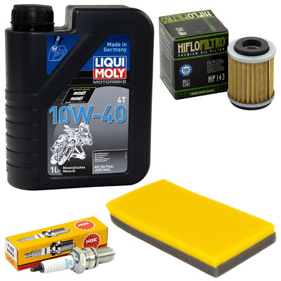 Set Öl Wartung für Yamaha SR 125 10F SR 1989-02 1L Luftfilter Ölfilter Zündkerze
