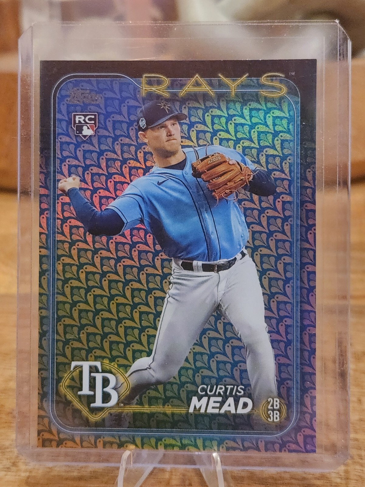 2024 Topps Series 1 Curtis Mead Holiday Parallel Rookie Card RC #82 Rays