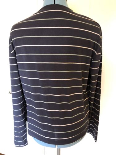 Womens T Shirt Long Sleeve Crew Neck New Day Navy Stripe Size S Cotton Blend - Picture 5 of 5
