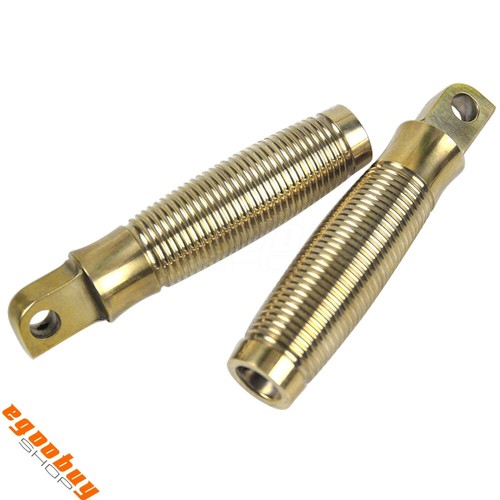Retro Solid Brass 1/2" Clevis Footpegs Foot Rest Fit For Harley Bobbers Choppers - Picture 3 of 6