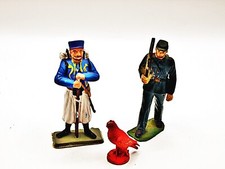 Vintage Zouave Union Soldiers, W/Red Bird, Hand Painted