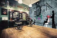 3D Doodle Man O271 Hair Cut Barber Shop Wallpaper Wall Mural Self-adhesive Eve