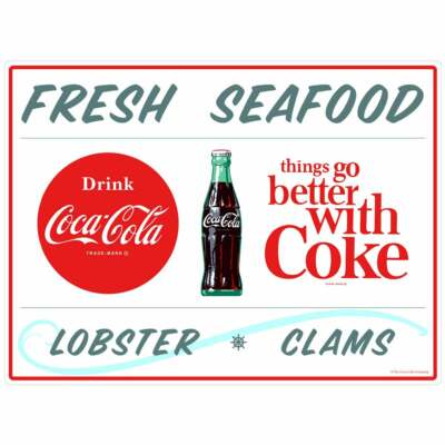 Coca-Cola Fresh Seafood TGBWC Wall Sticker Wall Art Decal 14 x 10