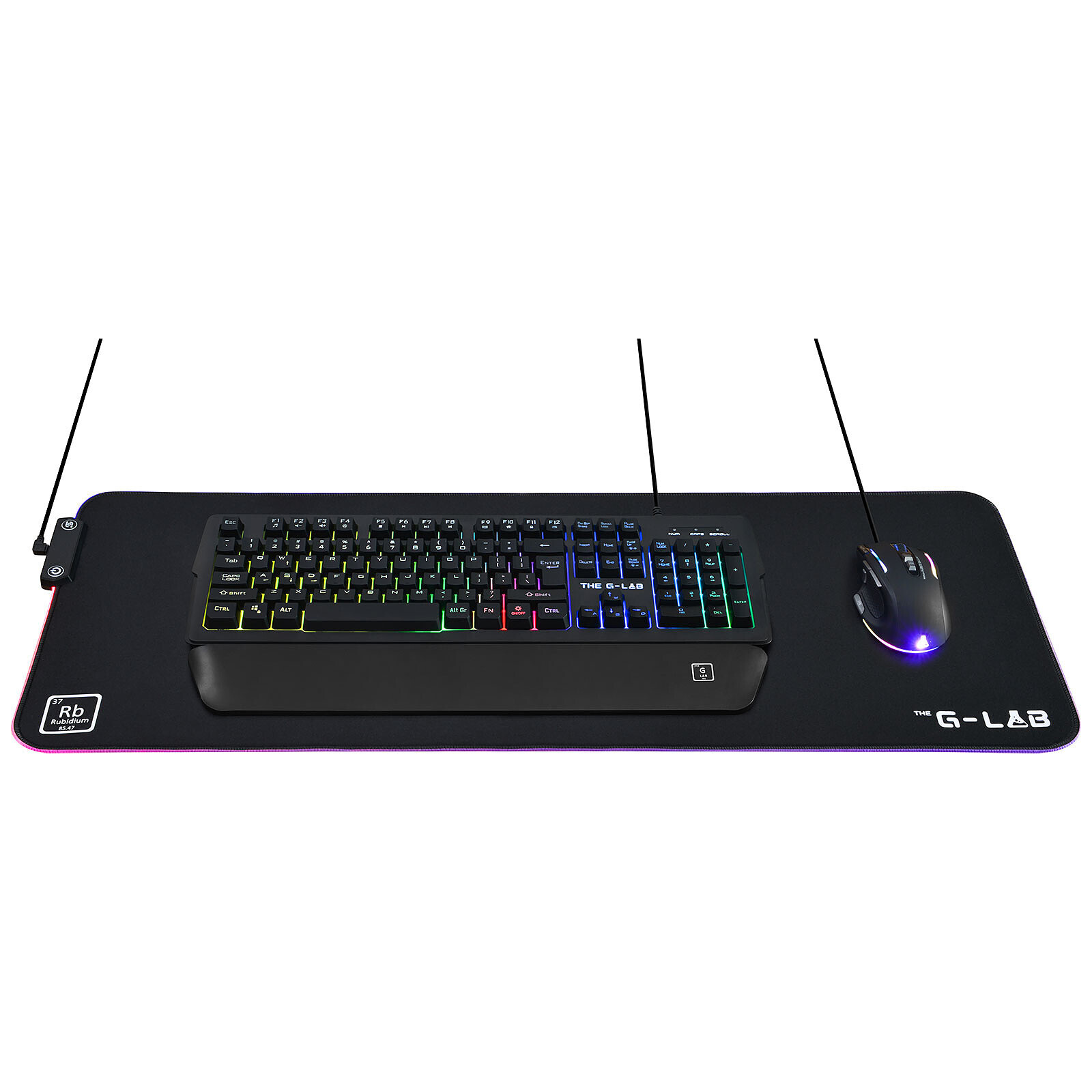 Tapis de souris XXL grand format Rubidium RVB pour éviter les dérapages - 4