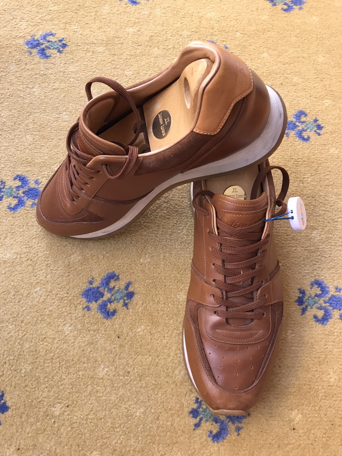 Louis Vuitton Trainers Sneakers Shoes Run Away Suede Leather Mens UK 9 US 10 43 thumbnail 2