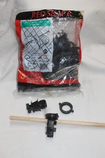 RED SNAP'R Round Post (1/4" - 9/16" Dia) Screw-on Insulators - Black - 25/Pack