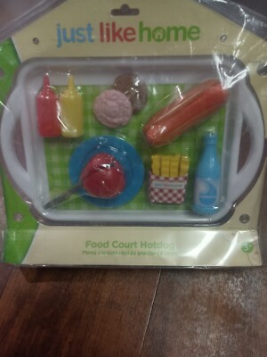 Toys 'R Us Just Like Home Pretend Food Toy Playset - Food Court Hotdog & Tray