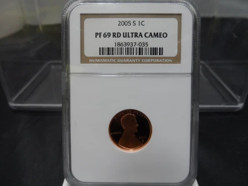 2005 S LINCOLN 1C PF 69 RD ULTRA CAMEO NGC GRADED CERTIFIED 