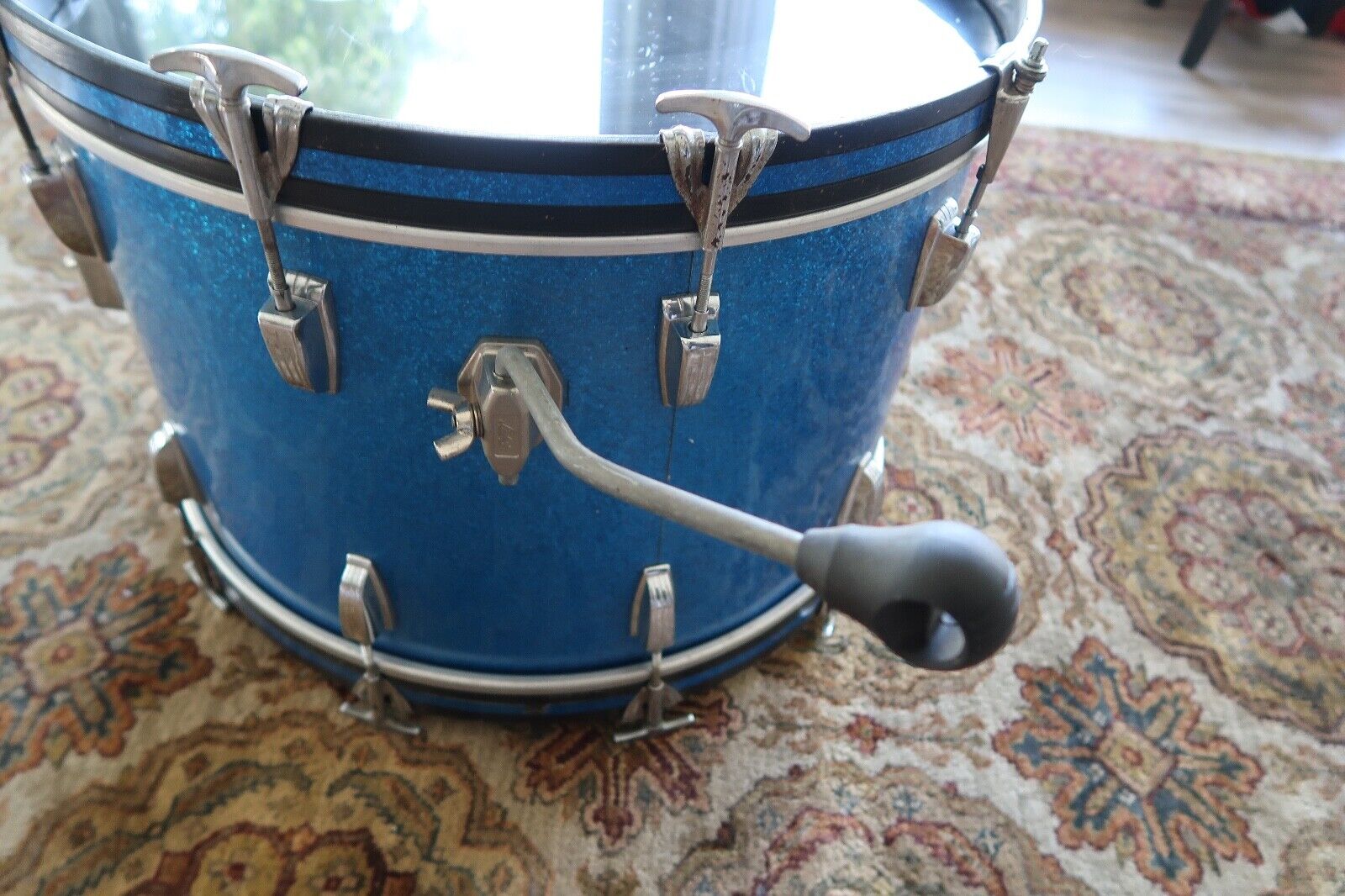 Vintage Ludwig Bass Drum 64-69 Blue Sparkle 14