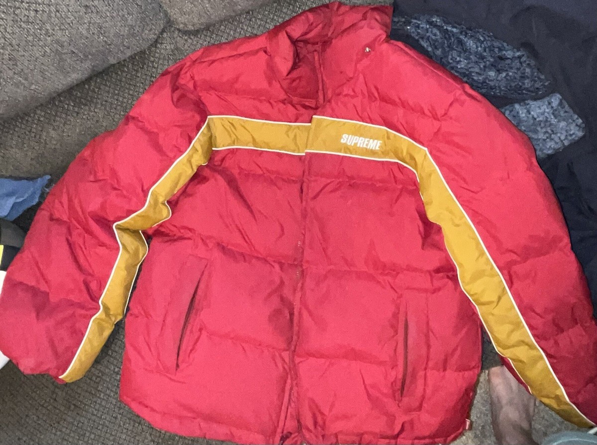 ジャケット・アウター Supreme Stripe Panel Down Jacket Fall/Winter 2018 Preview – Supreme
