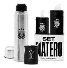 Set Mate & Termo Argentina Campeón AFA TERMO BOMBILLA MATE & Yerba Gift FedEx