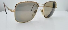 Vintage Komet Bruce Gold Square Metal Sunglasses Italy FRAMES ONLY