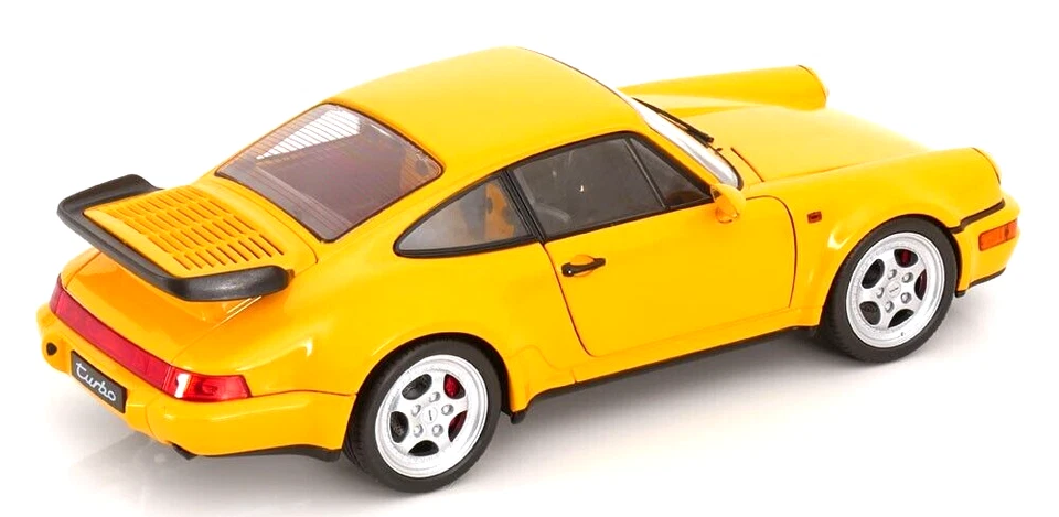 PORSCHE 911 (964) TURBO AMARILLO 1989 ESCALA 1:18 MODELO DIECAST EXCELENTE COCHE CLÁSICO Foto 2 de 4