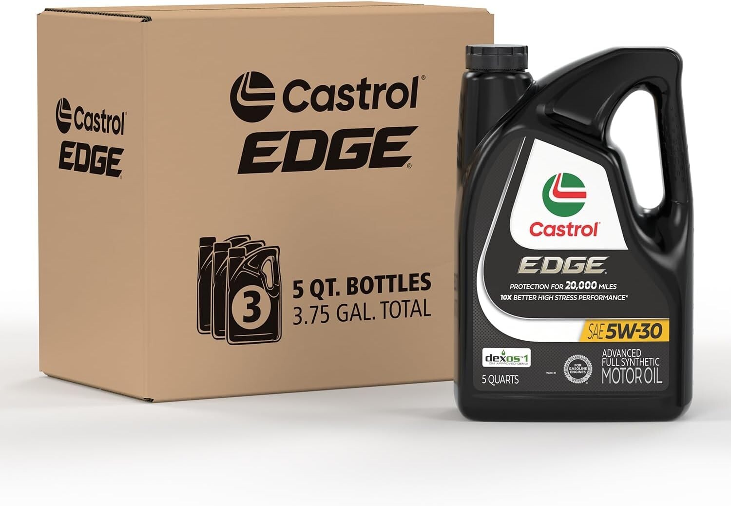 Castrol EDGE 5W-30 Advanced Full Synthetic Motor Oil, 5 Quar