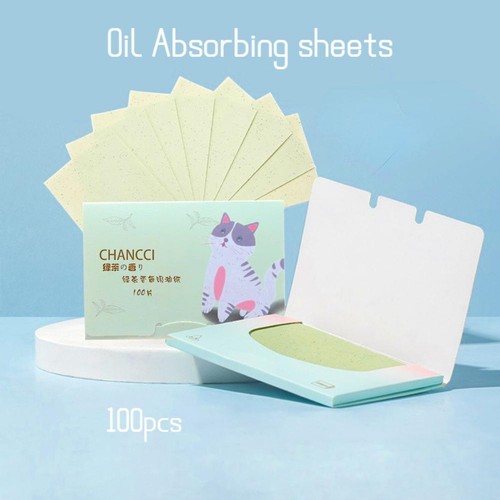 Blotting Paper Oil Control 100 Sheets Absorbing Face Skin Oily Mattify UK - Picture 5 of 19