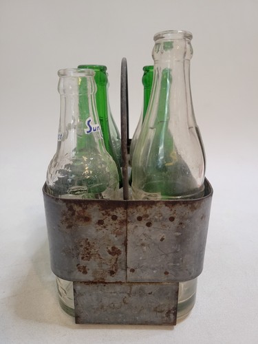 1930's Coca Cola Bottle Carrier + Bottles Vintage Soda Advertisement - Picture 2 of 15
