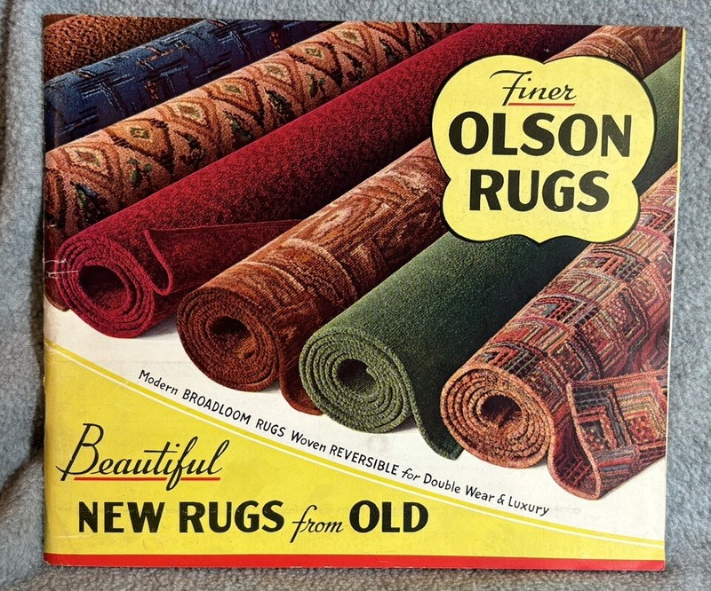 VINTAGE Catalog No. 128: 1938 Finer Olson Rugs, Coupons And Inserts Included