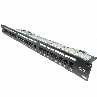 24 Ports Netzwerk Patch Panel Cat 5e vertikale Stanzung & Verwaltung [004908]