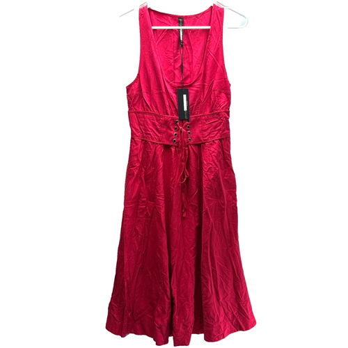 Robe Midi Arcadia Par Plenty By Tracy Reese - Taille 4P Neuve Avec étiquettes - Imprimé Floral Cramoisi