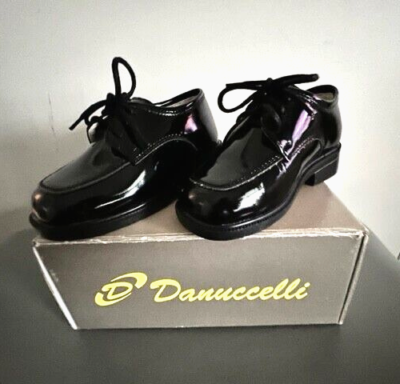 Toddler Boys Black Patent Dress Shoes by \