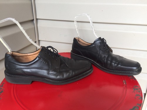 ECCO MENS SEATTLE APRON TOE TIE LACE UP LEATHER OXFORDS SHOES BLACK 13 EUC! $130 - Imagen 3 de 12