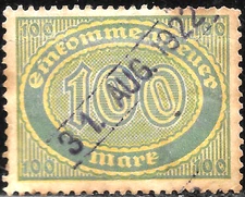 1920🔥GERMANY  REVENUE--100 Mk. INCOME TAX 🔥USED🔥31.AUG.1922