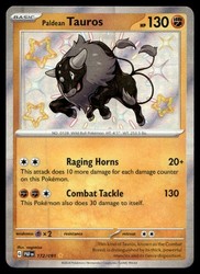 Paldean Tauros 172/091 Shiny Rare Holo Paldean Fates