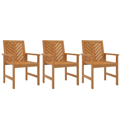 Garden Dining Chairs Brown solid acacia wood Garden Dining Chair vidaXL - Picture 3 of 42