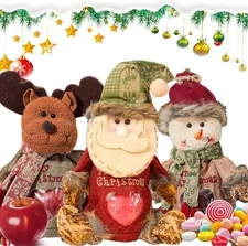 Christmas Gift Doll Bags Zipper Design Candy Bags Santa for Candy Apples Party