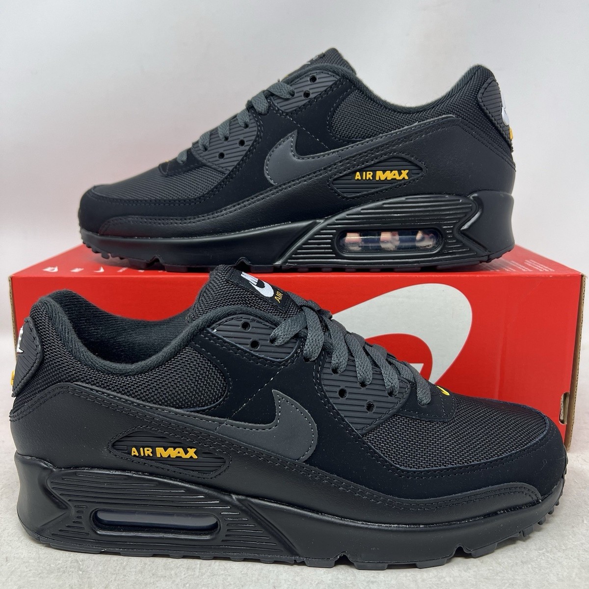 Nike Air Max 90 Black University Gold Men's Shoes No Lid HM0628