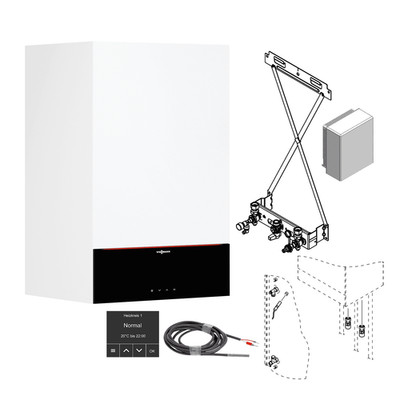 VIESSMANN Paket Vitodens 200-W 25kW inkl. Zubehör Brennwert Gastherme Z019669