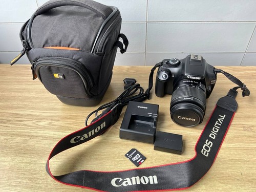 Canon EOS 1100D 12MP Black Digital SLR Camera + Lens, Case, Battery And Card 16G - Picture 2 of 22