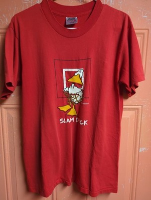 Vintage Slam Duck Basketball John Baron Graphic T-Shirt USA Made Large 