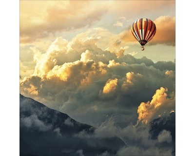 Glasbild Red Balloon GLA2023 30x30 cm