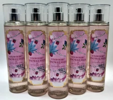 x5 STRAWBERRY SNOWFLAKES Body Spray Fine Fragrance Mist 8 oz. BATH & BODY WORKS