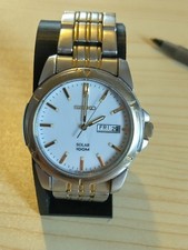SEIKO SOLAR WATCH WRISTWATCH WORKING V158-0AA0.