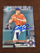 2017 Bowman Chrome PETER SOLOMON Astros In-Person Signed Autographed AUTO