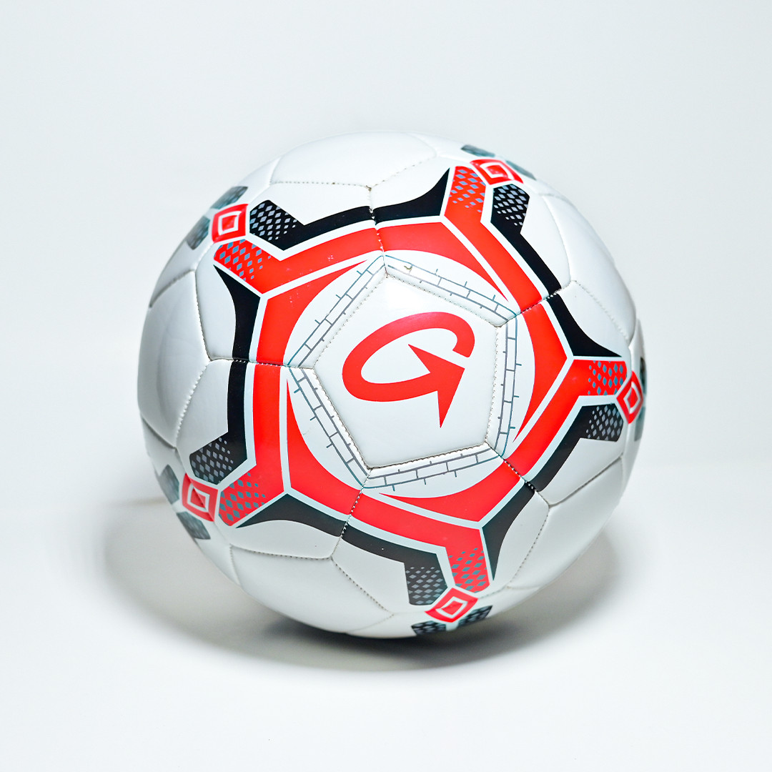 Soccer Ball Size 4 For Training - White & Red