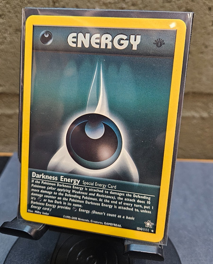 Vintage Darkness Energy 104/111 Neo Genesis 1st Edition Pokemon TCG Near Mint