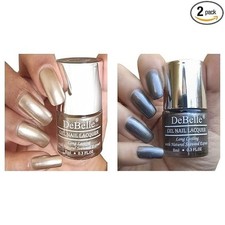 DeBelle Gel Nail Polish Combo Set of 2 - Chrome Beige Metallic Beige , Polaris