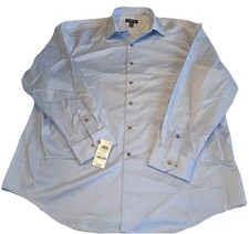 Alfani Temperature Regulating stretch Dress Shirt BLUE Size 17/17.5 x 34/35 NWT