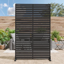 Privacy Screen Outdoor 72" H 47" W Freestanding Privacy Panel with Stand, HDPE D