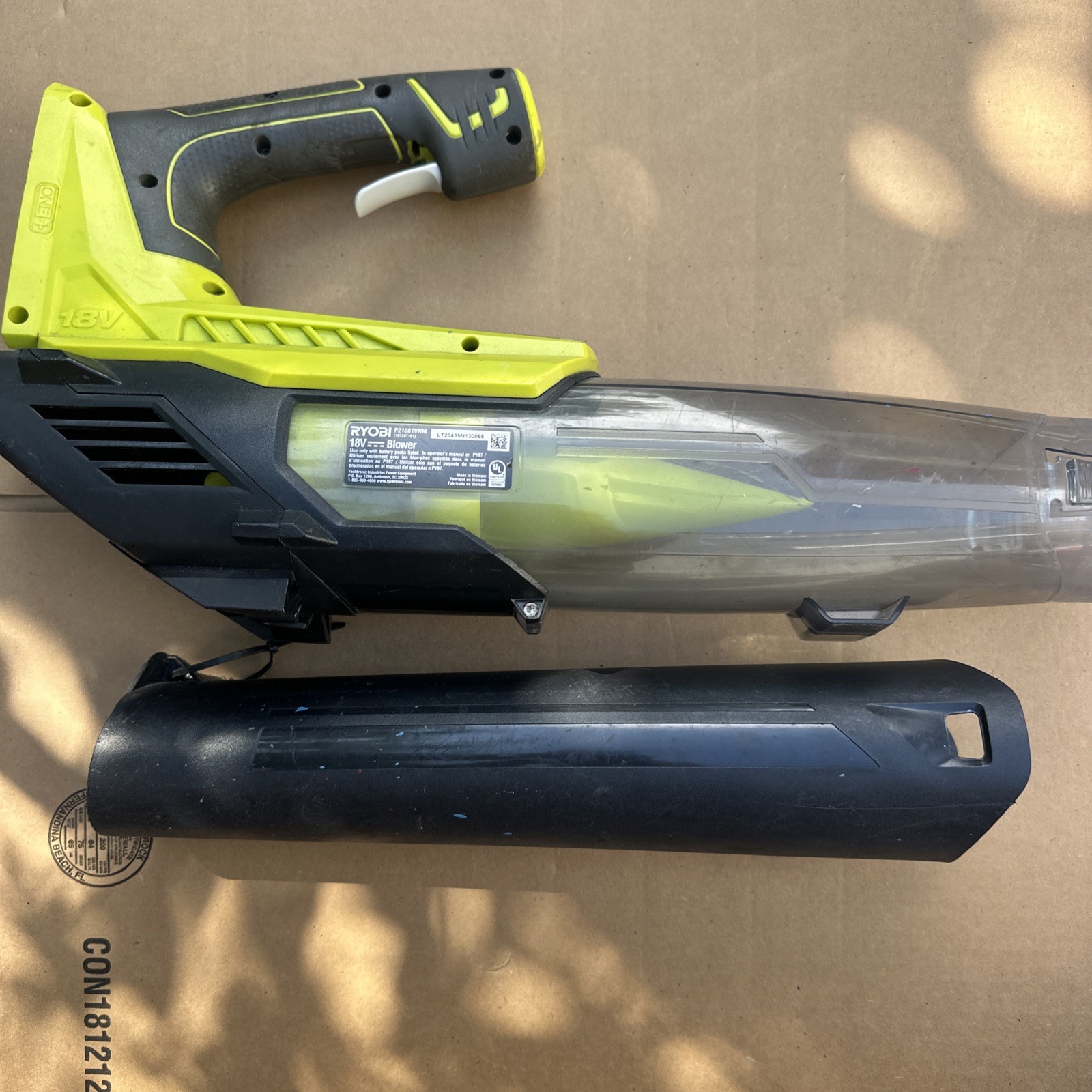 RYOBI P21081VNM 18Volt Cordless Leaf Blower-Tool Only Test W